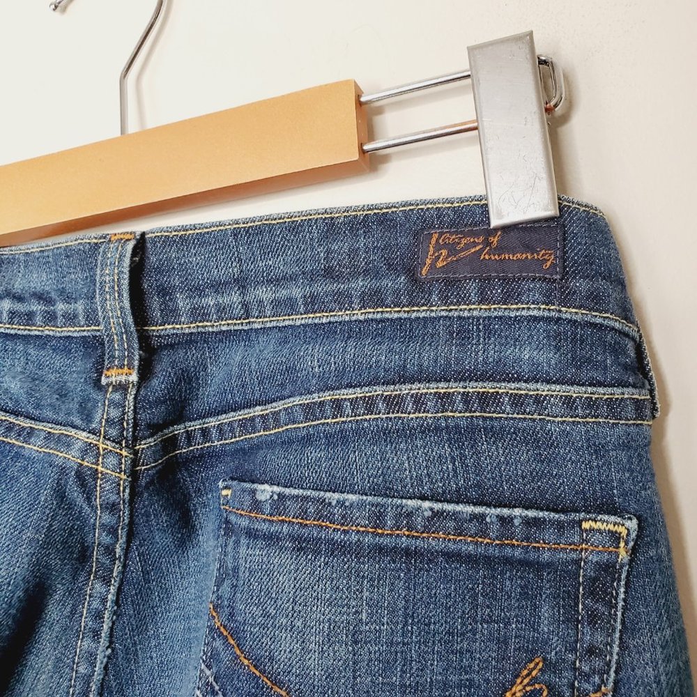 Citizens Of Humanity Blue Elle Low Waist Boot Cut Jeans - Picture 7 of 13